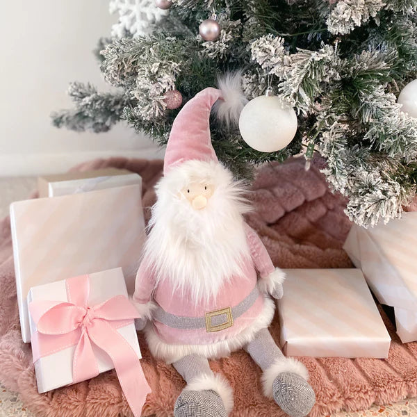 Santa Shelf Sitter- Dusty Rose