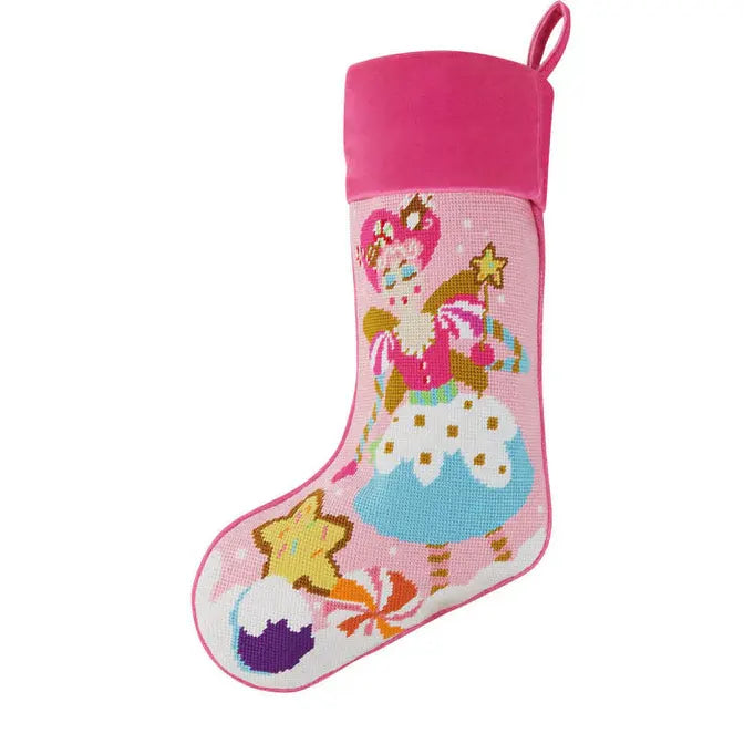 Sugar Plum Needlepoint Stocking