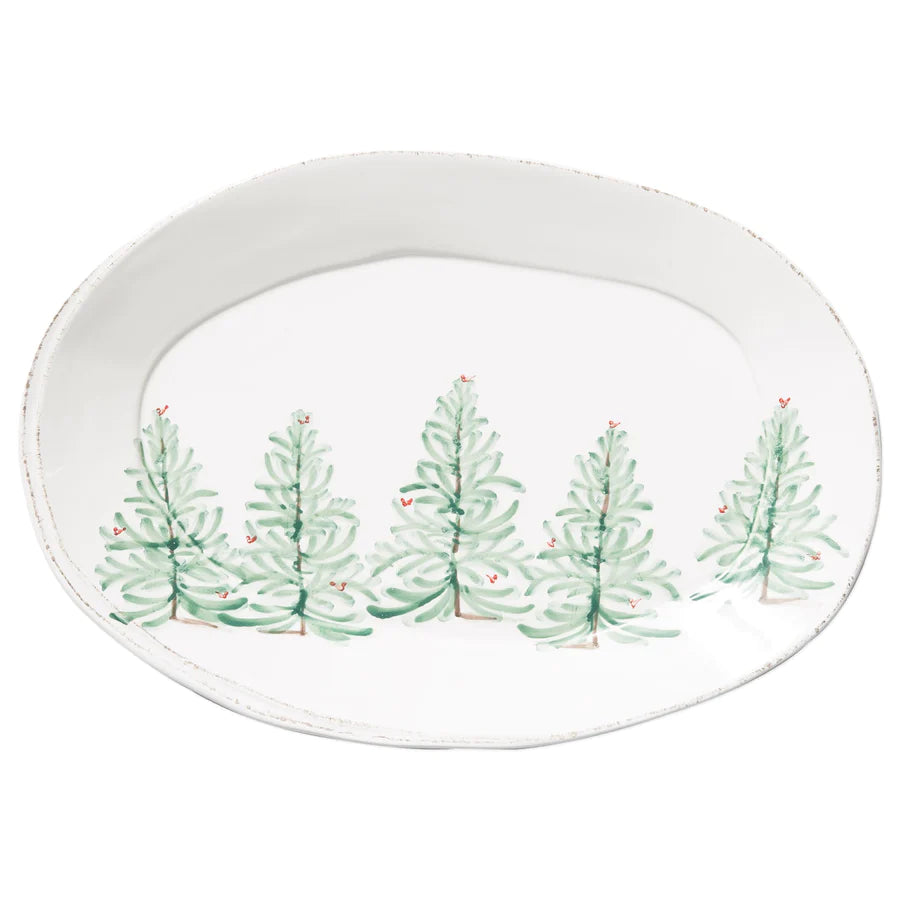 Vietri Lastra Holiday Oval Platter