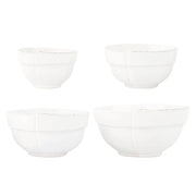 Lastra White Assorted Prepping Bowls, Set of 4 Asst