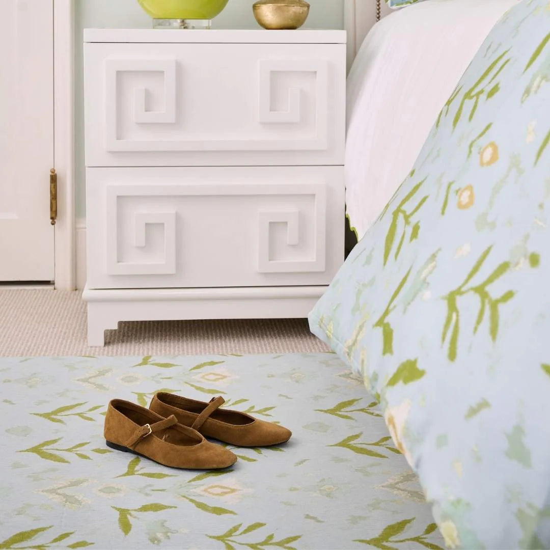 Petal Garden Aqua Floor Mat, More Sizes