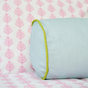 Blue/Green Two-Toned Round Bolster Pillow
