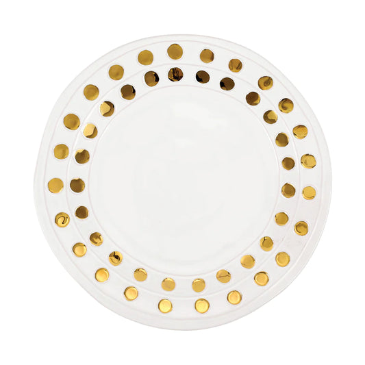 Vietri Medici Gold Med Round Platter
