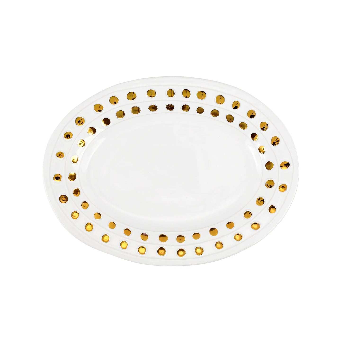 Vietri Medici Gold Oval Platter
