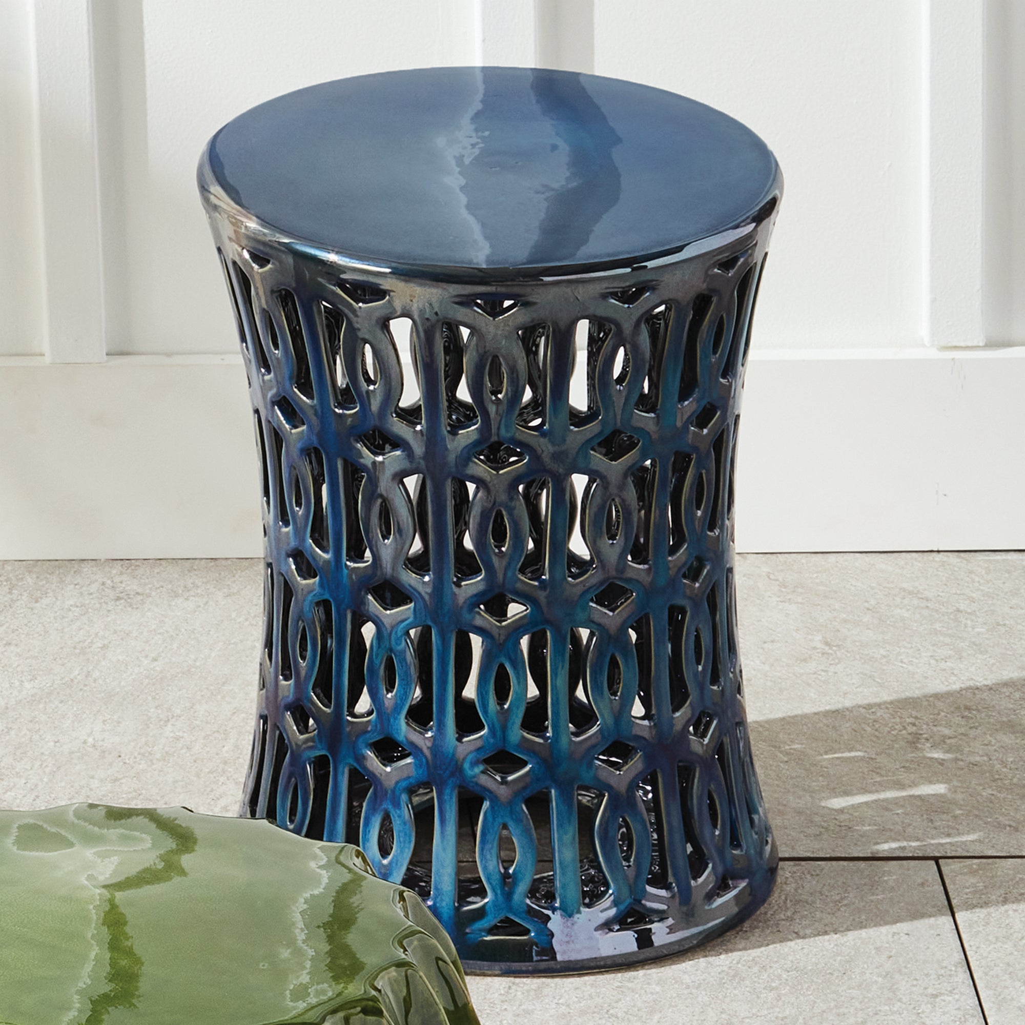 Natale Side Table, Blue