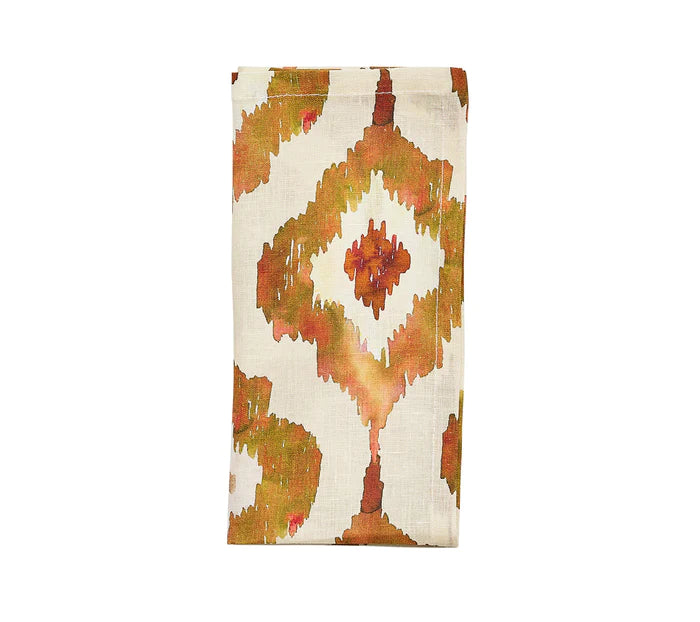 Watercolor Napkin in Rust, Set of 4