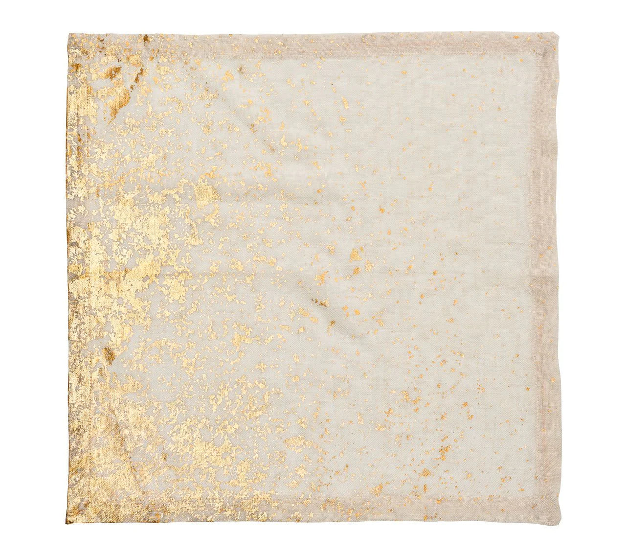 Metafoil Napkin in White & Gold , Set of 4