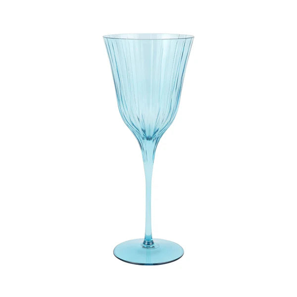 Natalia Teal Water Glass