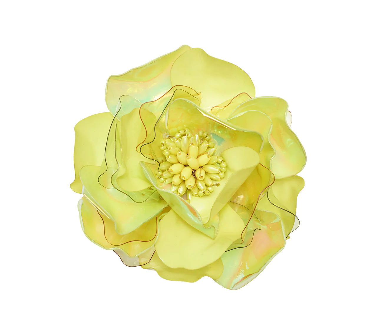 Gardenia Napkin Ring in Citron, Set of 4