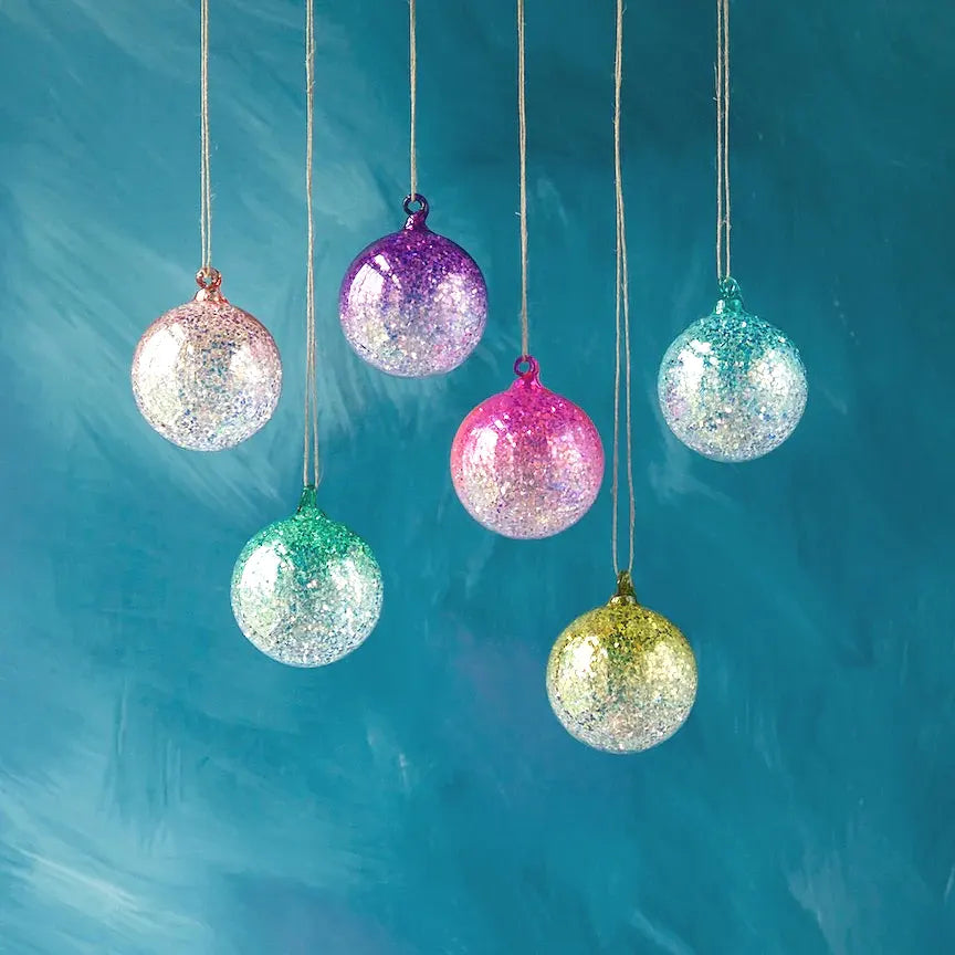 Glitter Ombre Ball Ornament, Set of 12