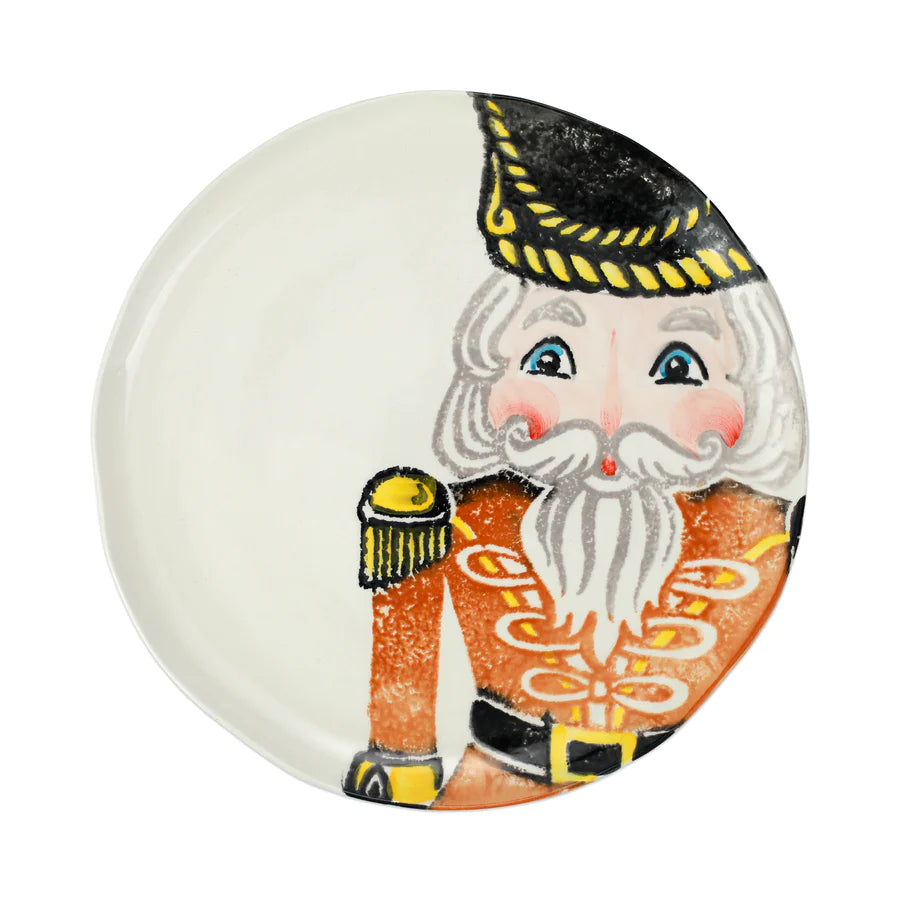 Vietri Nutcracker Gold Dinner Plate