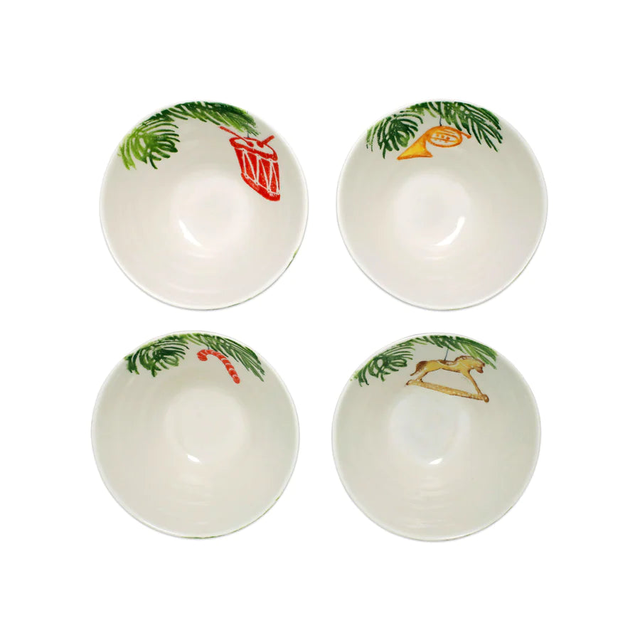 Vietri Nutcrackers Assorted Cereal Bowls, Set of 4