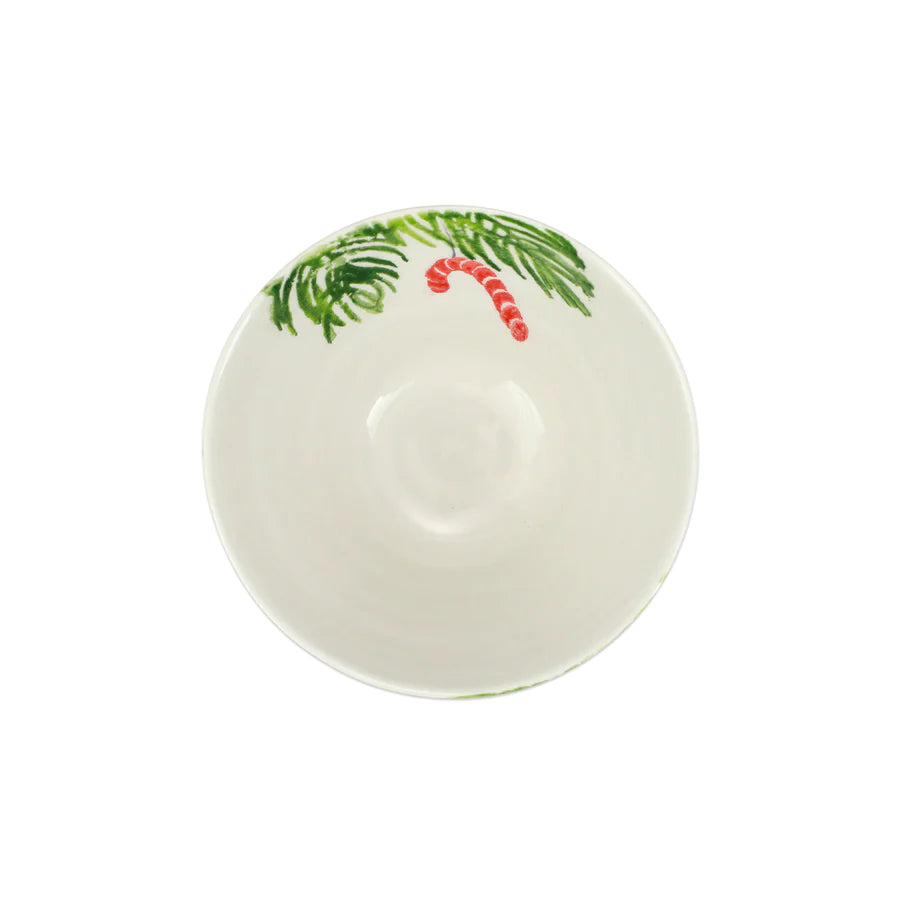 Vietri Nutcracker Candy Cane Cereal Bowl