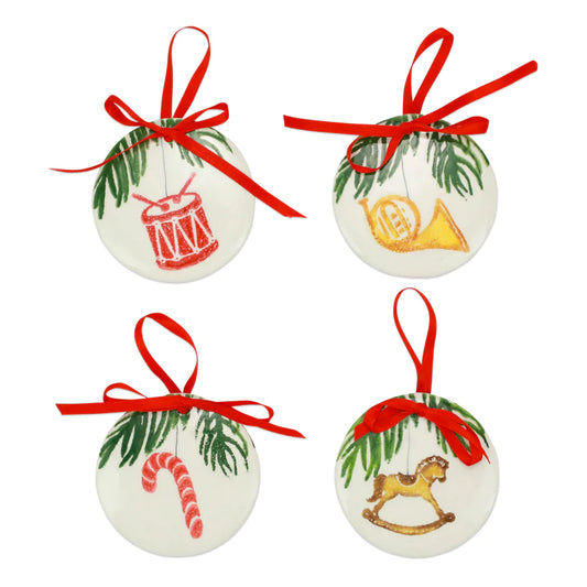 Vietri Nutcrackers Assorted Ornaments, Set of 4