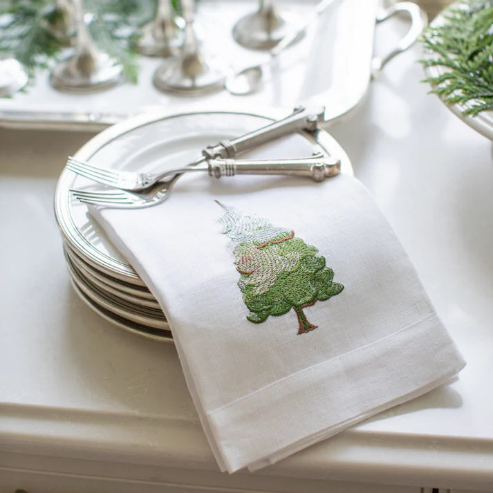 Snowy Pine Tri-Fold Napkin, Set of 4