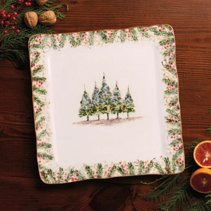 Natale Square Signed Charger/Platter