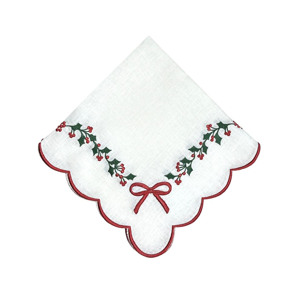 Studio Collection: Holly & Bows - Napkin, Set of 4