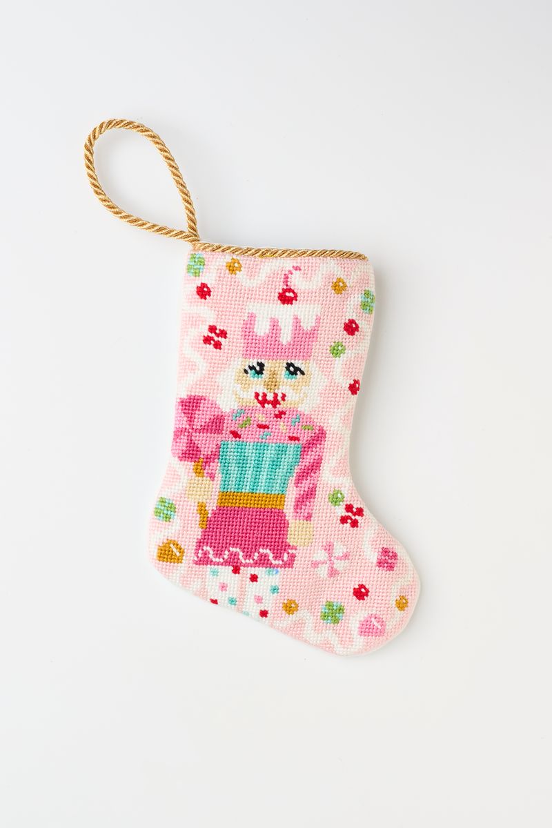 Pink Sugary Sweet Nutcracker Bauble Stocking