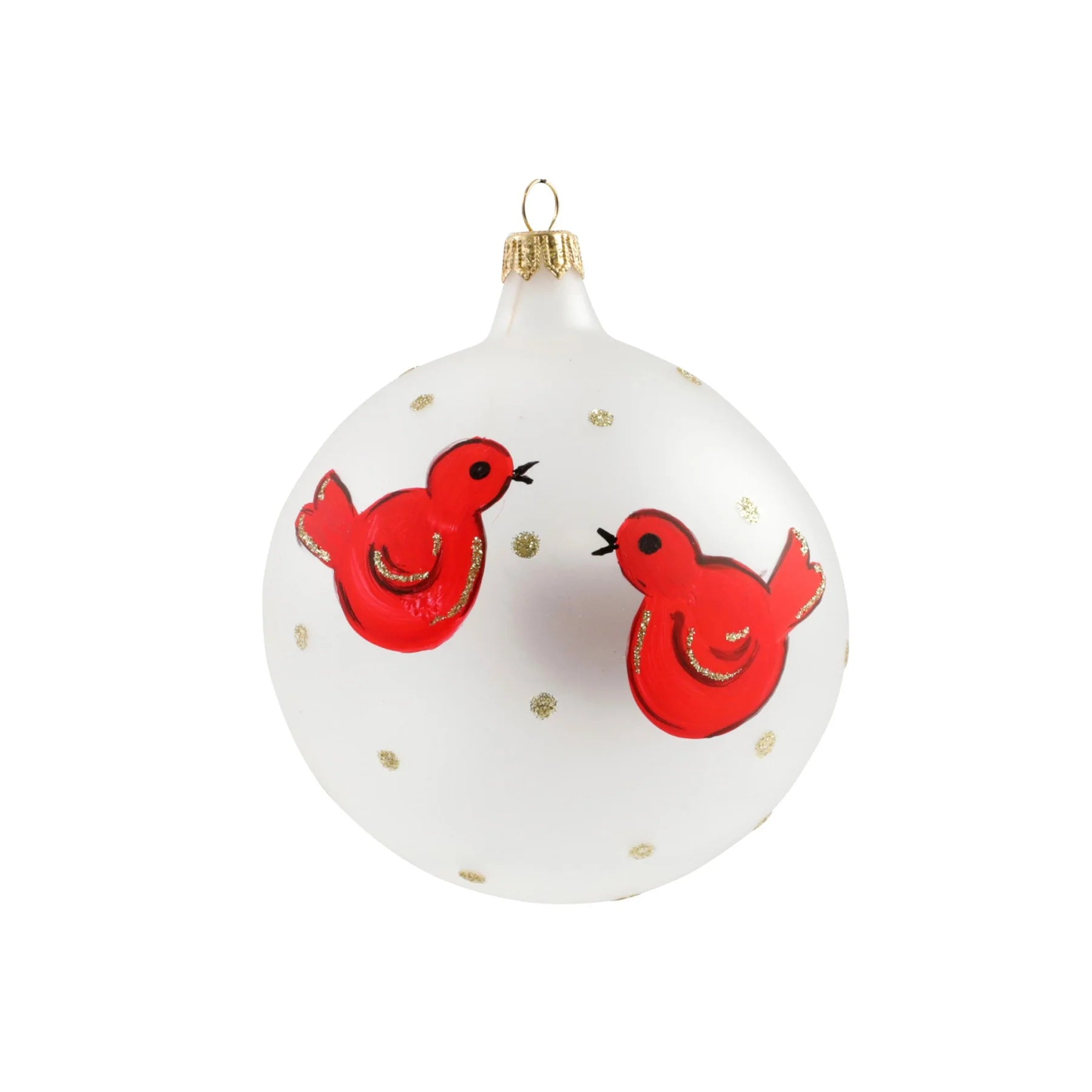 Vietri Red Bird Ornaments Set