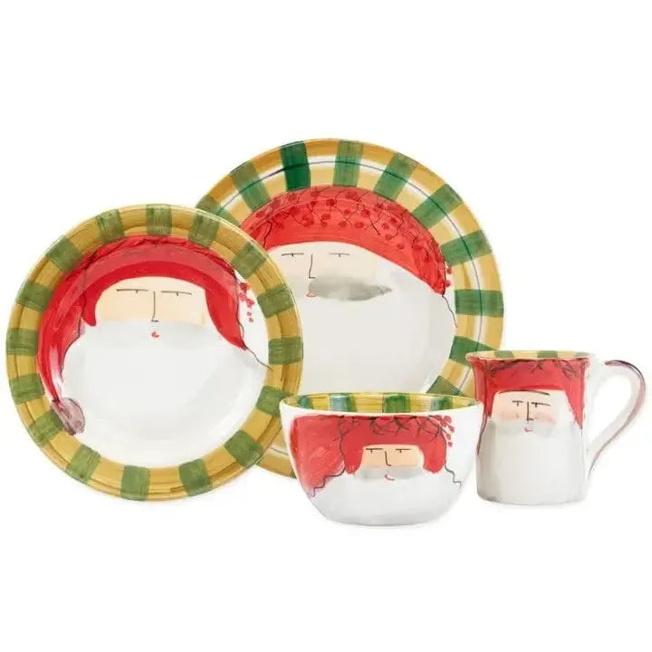 Old St. Nick Red Hat Four-Piece Place Setting