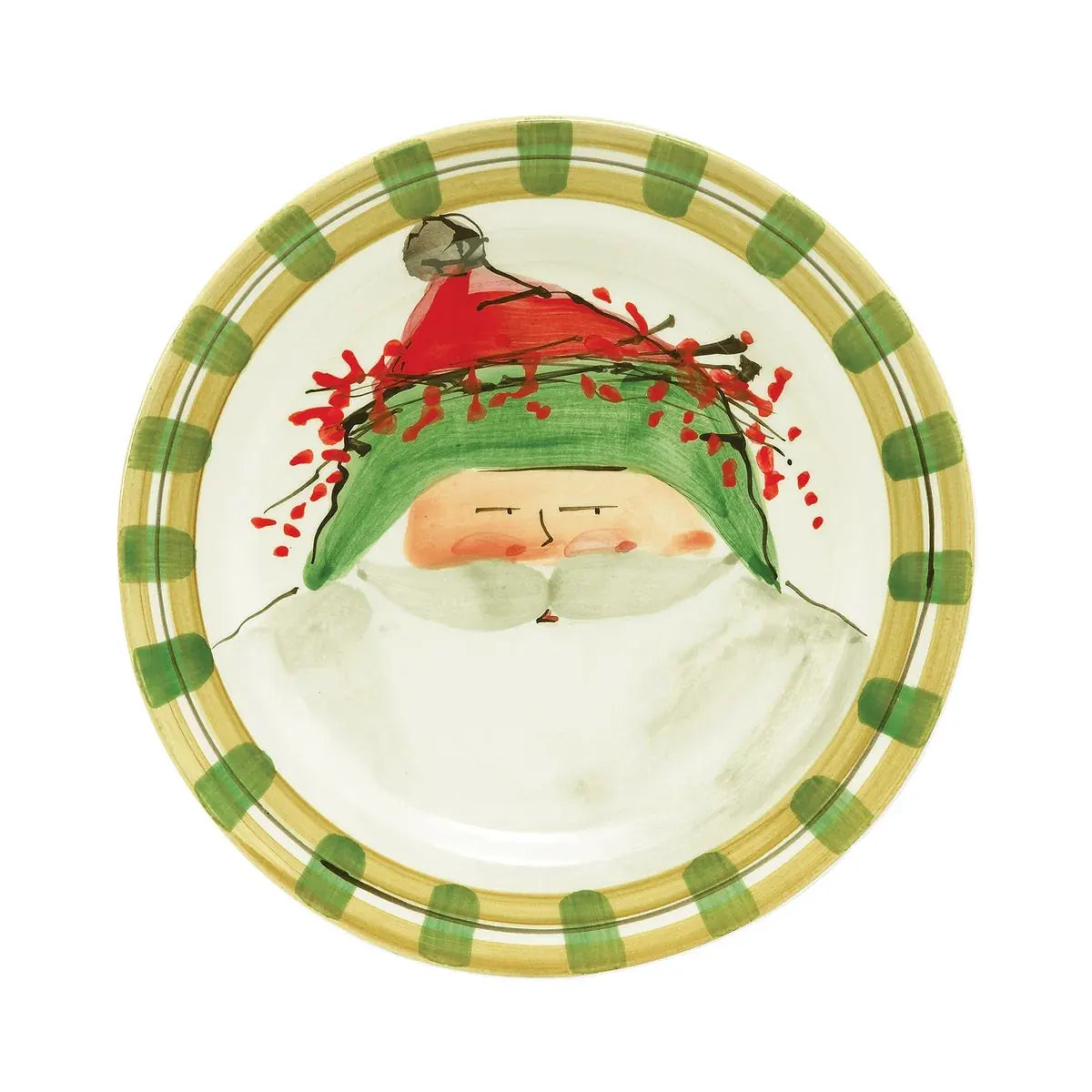 Old St. Nick Dinner Plate, Green Hat