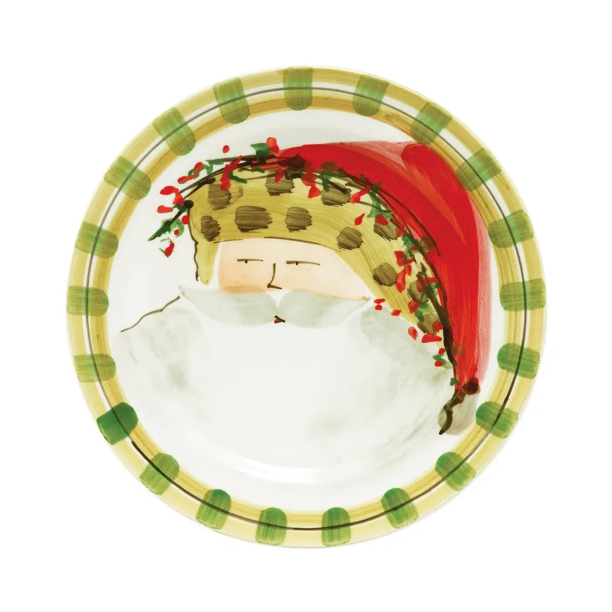 Old St. Nick Dinner Plate, Animal Hat