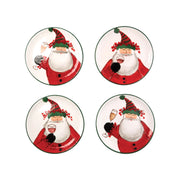 Old St. Nick Cocktail Plates, Set of 4