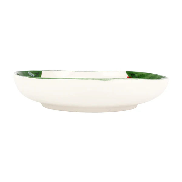 Old St. Nick Shallow Bowl with Apple Basket