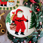 Old St. Nick Shallow Bowl with Apple Basket