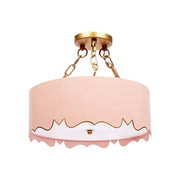 Mollie Pendant with Gold Accents, Gloss White