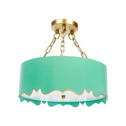 Mollie Pendant with Gold Accents, Sea Green
