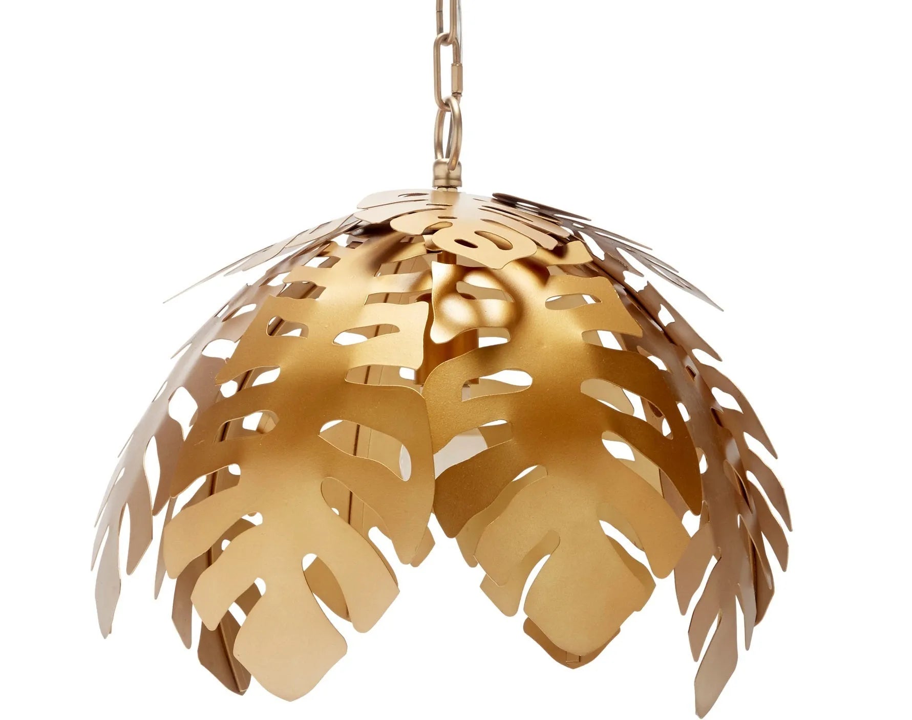 Gold Tropical Leaf Pendant