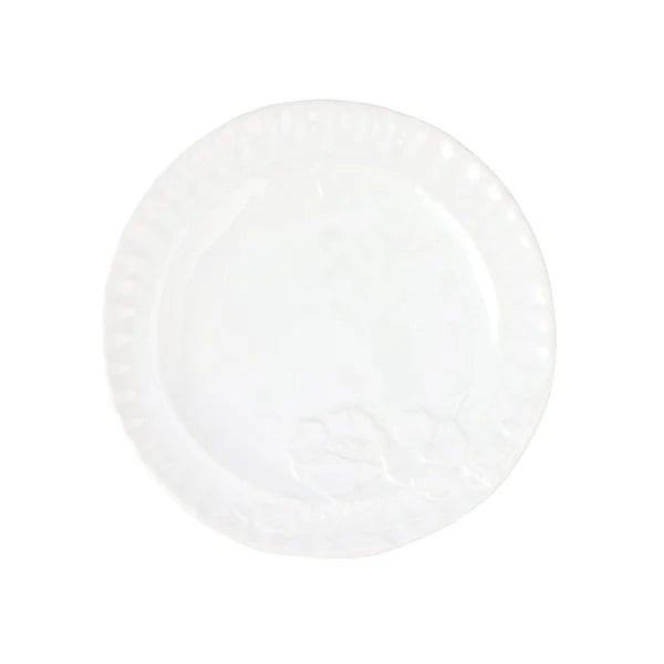 Pietra Fiori White Salad Plate