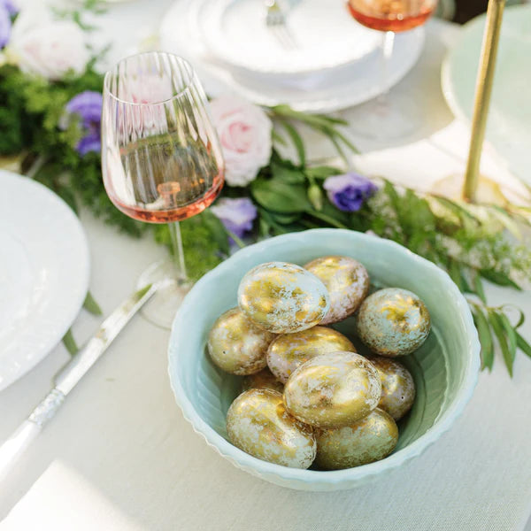 Pietra Fiori Aqua Serving Bowl