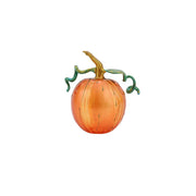 Pumpkins Figural Amber Glass Gourd
