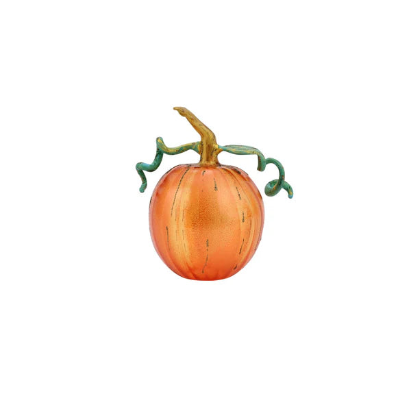 Pumpkins Figural Amber Glass Gourd