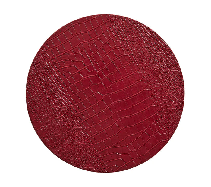 Croco Placemat in Red, Set of 4