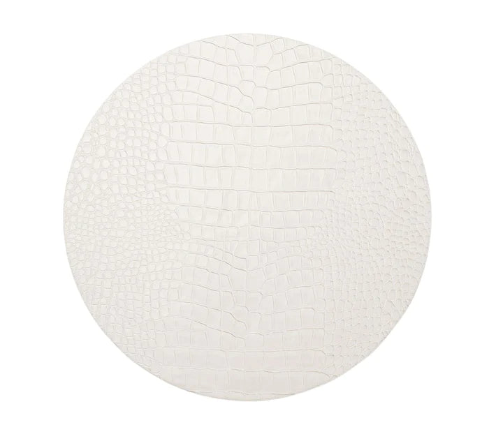 Croco Placemat in White, Set of 4