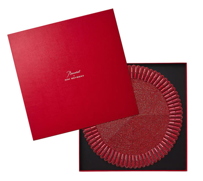Etoile Placemat in Red, Set of 2 in a Gift Box