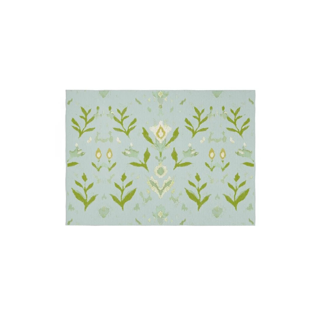 Petal Garden Aqua Floor Mat, More Sizes