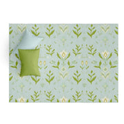 Petal Garden Aqua Floor Mat, More Sizes