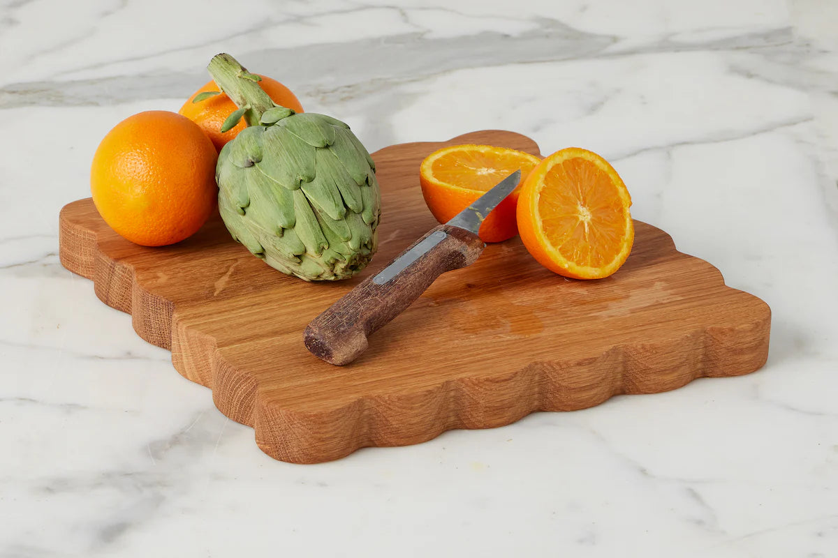 Square Scalloped Cutting Board, Small