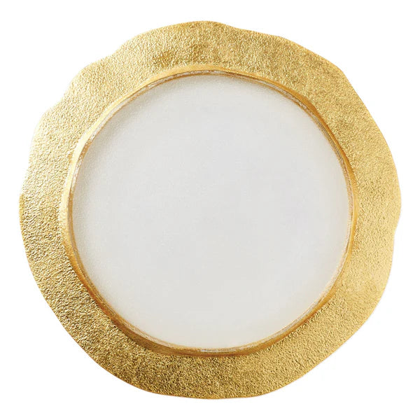 Rufolo Glass Gold Organic Service Plate/Charger