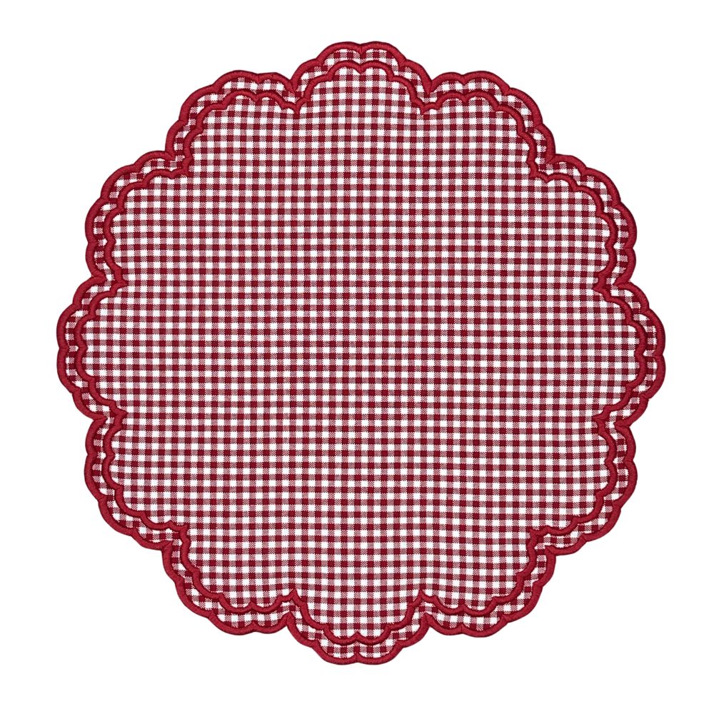 Bettina Placemat - Red Gingham, Set of 4