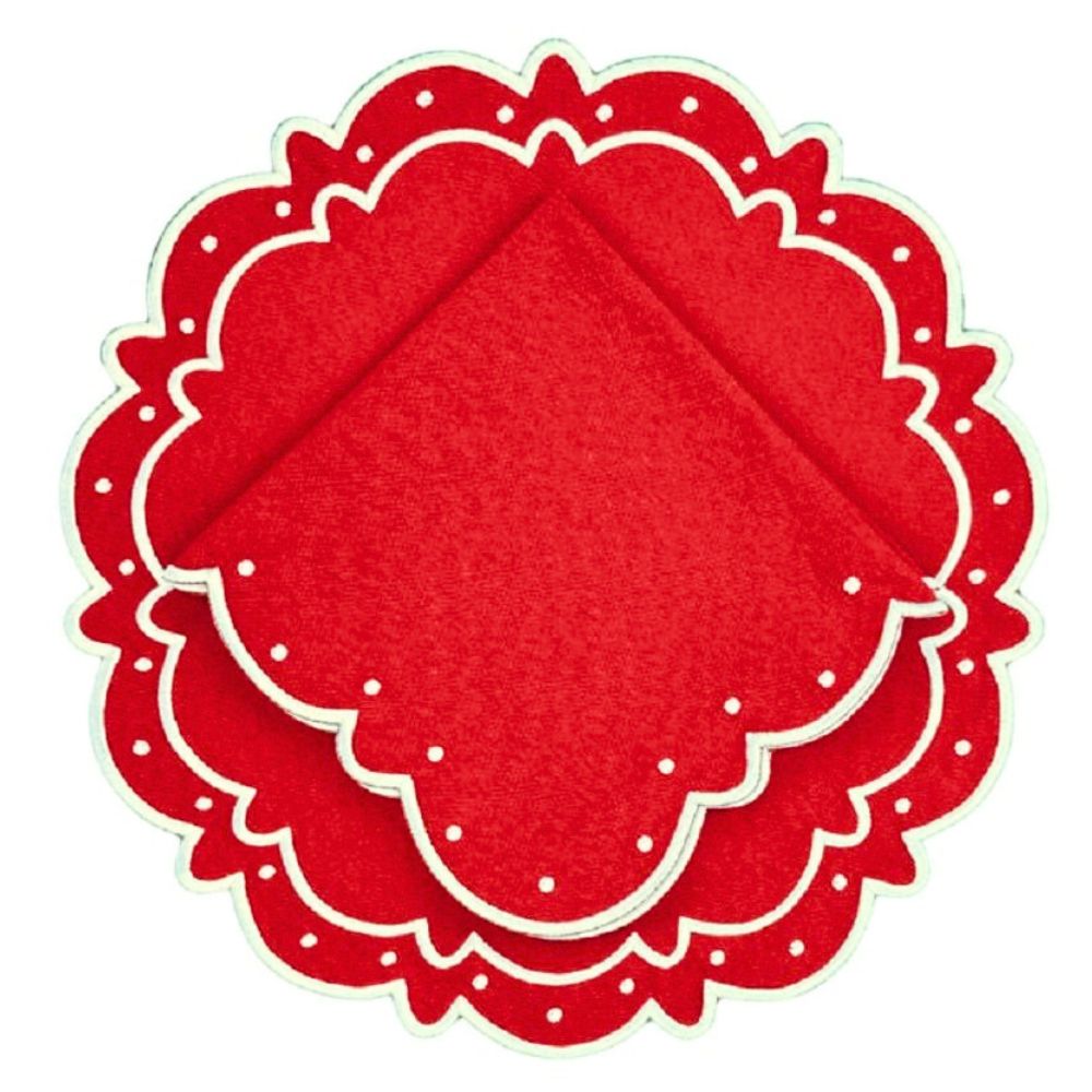 Ava Placemat - Red, Set of 4