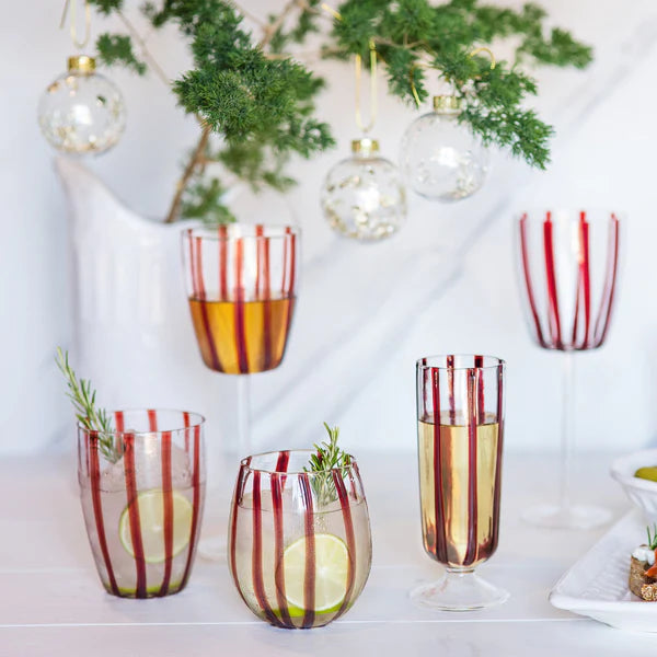 Nuovo Stripe Holiday Glasses