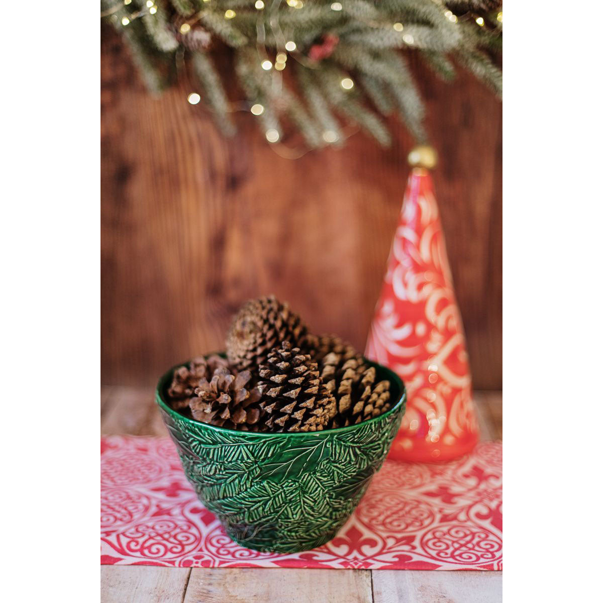 Lastra Holiday Green Figural Small Deep Bowl - Thumbnail 4