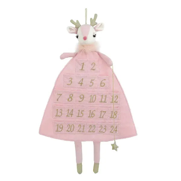 Pink Advent Reindeer Calendar