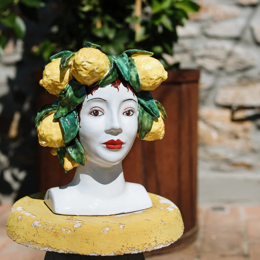 Vietri Sicilian Heads Lemons Head
