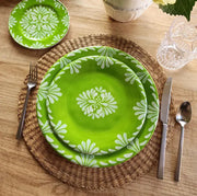 Paloma Green Melamine Salad Plate, Set of 4